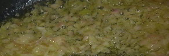 ризотто с мятой и ветчиной