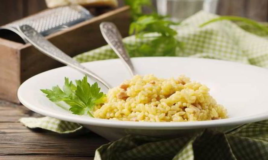 Рецепт ризотто с ветчиной и цукини