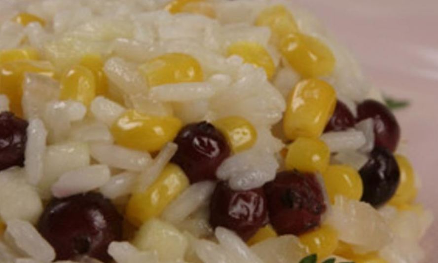 Рецепт ризотто с яблоками и клюквой