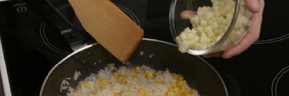 ризотто с яблоками и клюквой