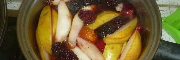 сладкое ризотто с томлеными фруктами