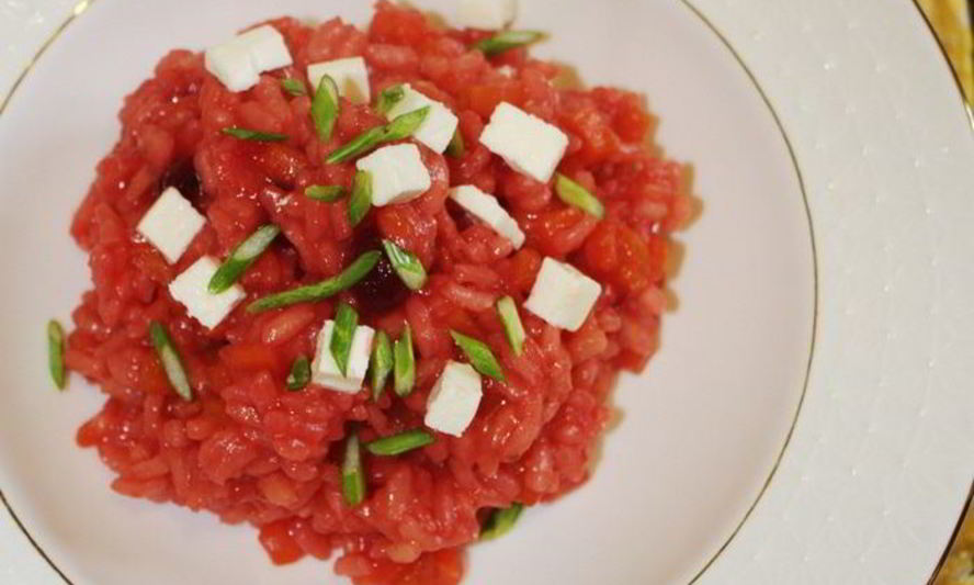 Рецепт свекольного ризотто с морковью и бататом