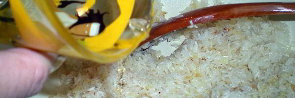 желтое ризотто с морепродуктами