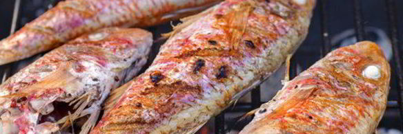 барабулька на гриле