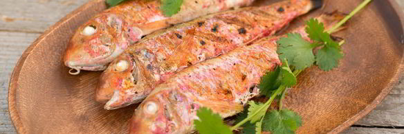 барабулька на гриле