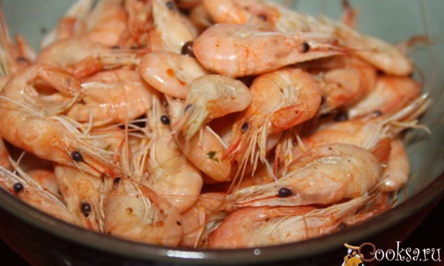 Рецепт черноморских креветок к пиву