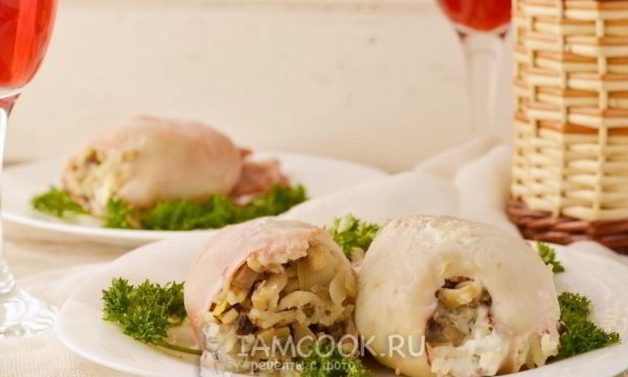 Рецепт фаршированных кальмаров в духовке