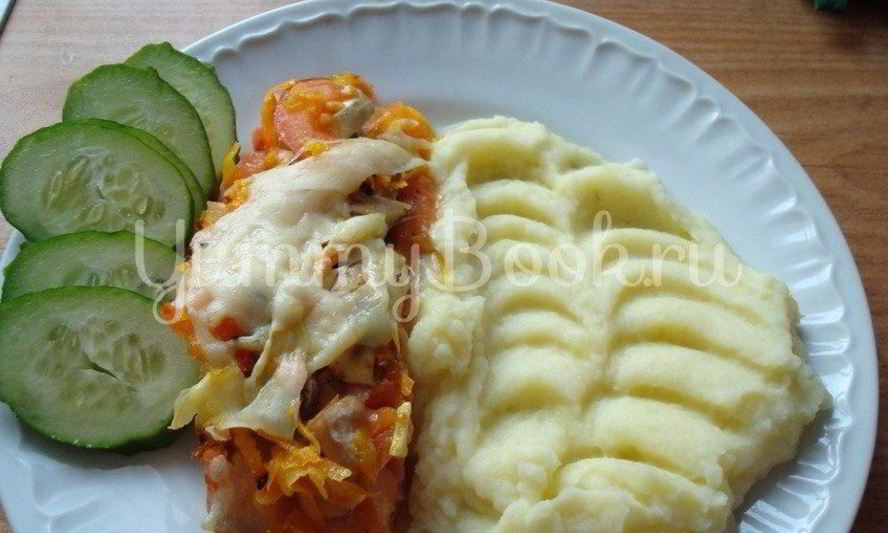 Рецепт форели с овощами и грибами