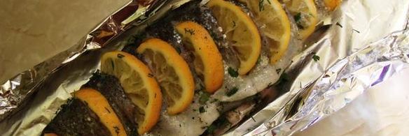 форель, запеченная с эстрагоном
