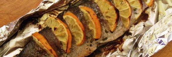форель, запеченная с эстрагоном