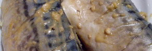 горчичная скумбрия на овощной подушке