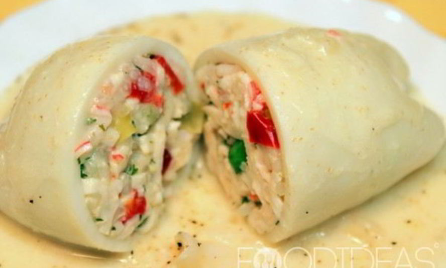 Рецепт кальмаров фаршированных рисом