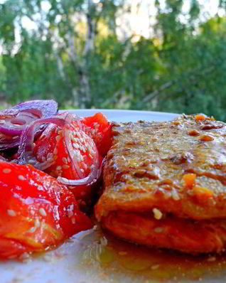 Лосось в апельсиновом соусе