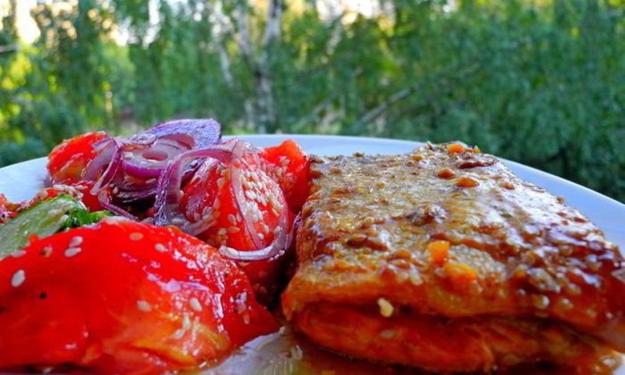 Рецепт лосося в апельсиновома соусе