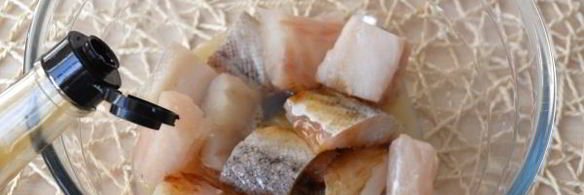 минтай в соевом соусе с кабачками