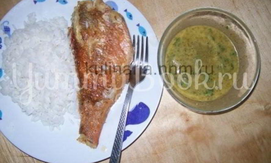 Рецепт окуня запеченного, с лимонно-сливочным соусом