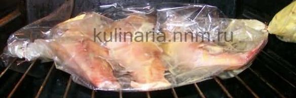окунь запеченный, с лимонно-сливочным соусом