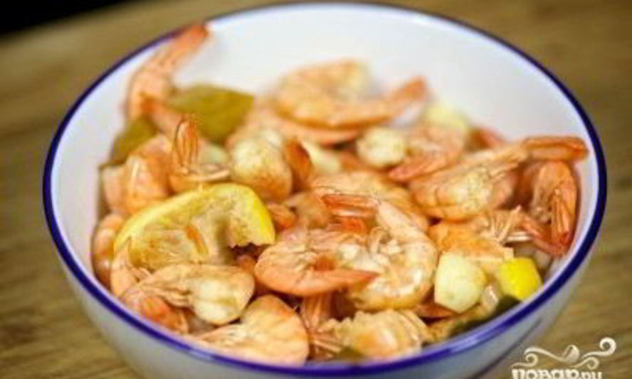 Рецепт отварных сырых креветок