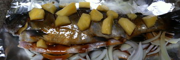 рыба, запеченная с ананасом