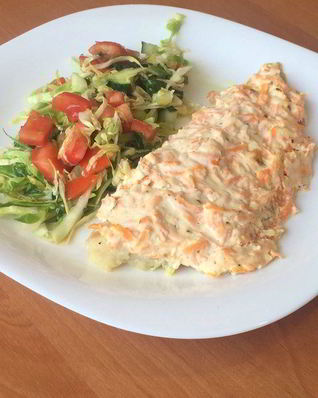 Рыба запеченная в сметане