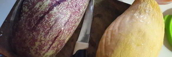 семга на пару с манго и дыней пепино