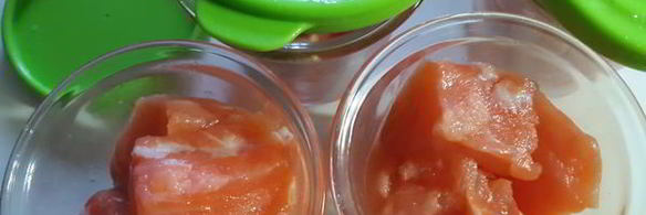 семга на пару с манго и дыней пепино