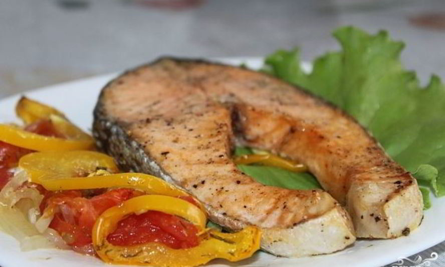 Рецепт семги с овощами в мультиварке