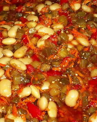 Скумбрия с фасолью