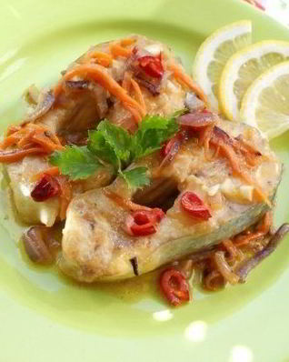 Тушеный пангасиус