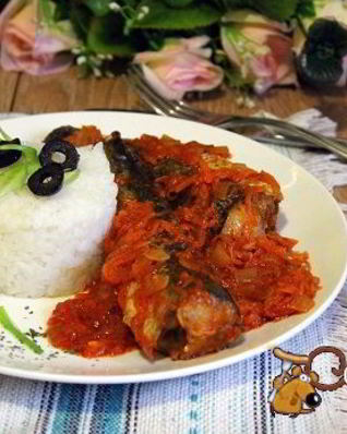 Запеченный хек под маринадом