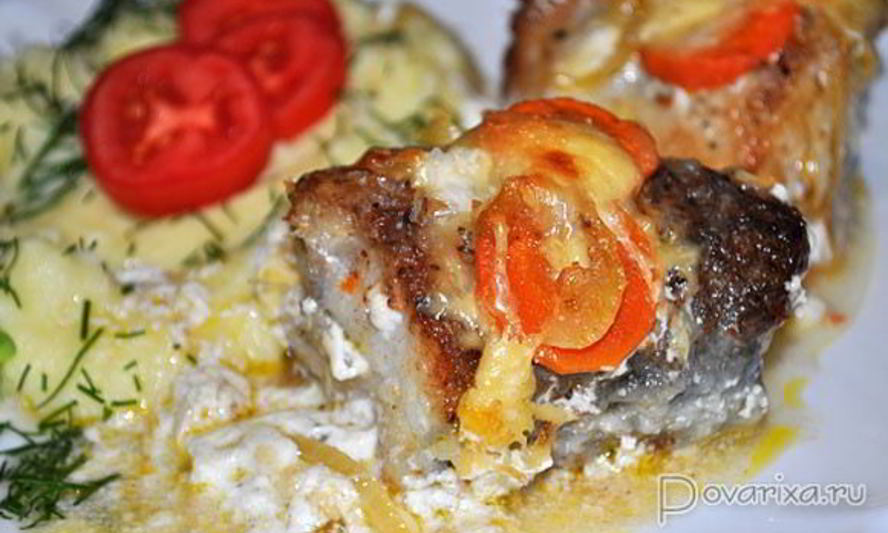 Рецепт запеченного минтая с чесноком