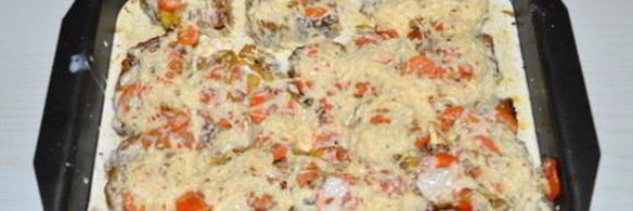 запеченный минтай с чесноком