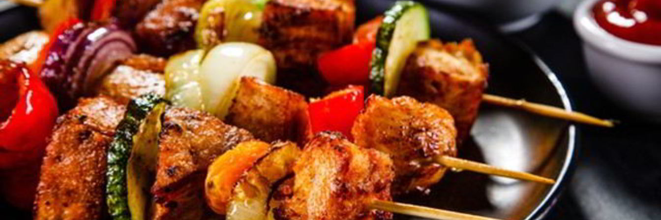 Куриный шашлык с болгарским перцем и цукини