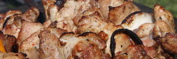 куриный шашлык в имбирно-лимонном маринаде