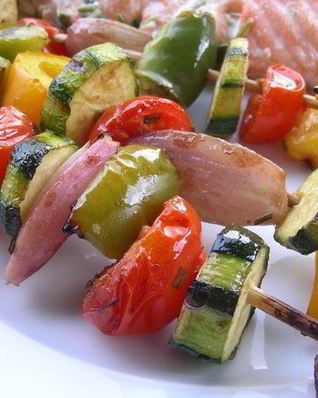 Летние овощные шашлычки-гриль