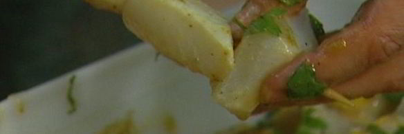 шашлычки из белой рыбы