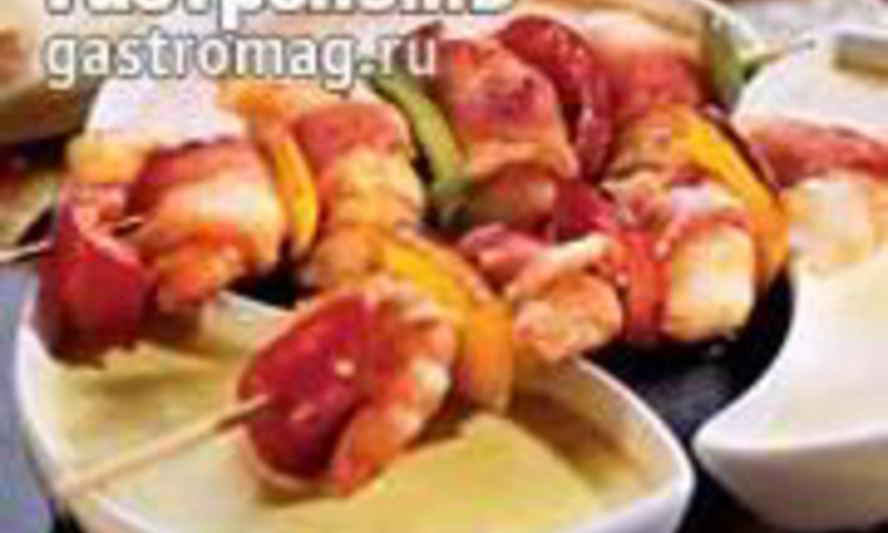 Рецепт шашлычков из креветок