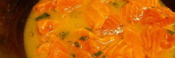 шашлычки из лосося и грибов