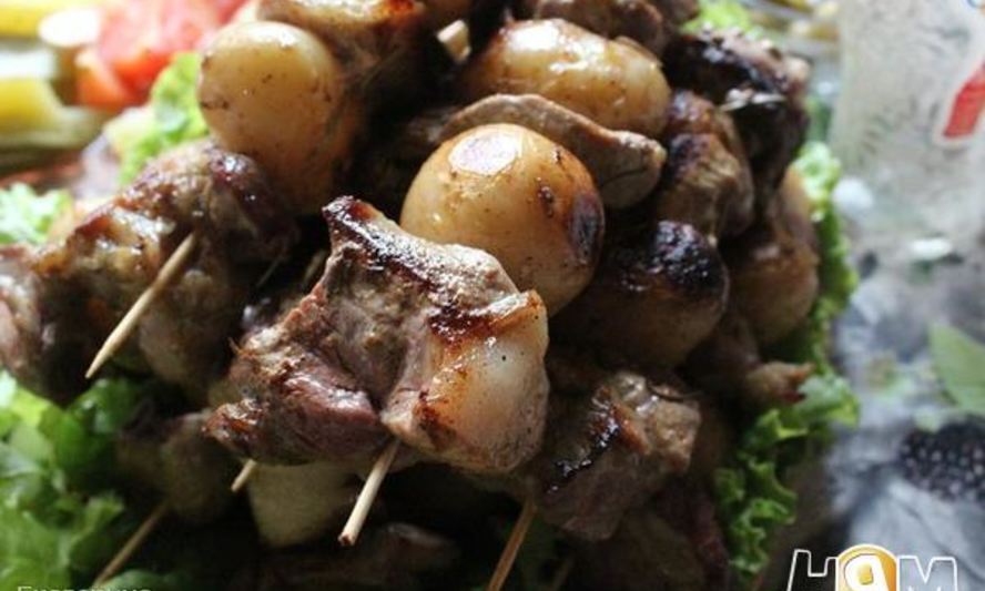 Рецепт шашлычков из свинины и молодого картофеля