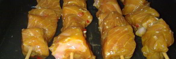 шашлычок из лосося в меду