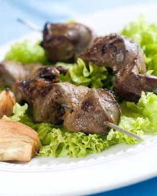 Шашлык из говяжей печени