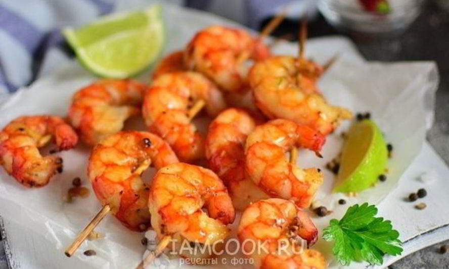 Рецепт шашлыка из креветок