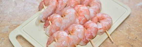 шашлык из креветок