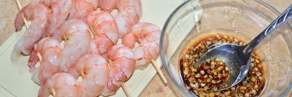 шашлык из креветок