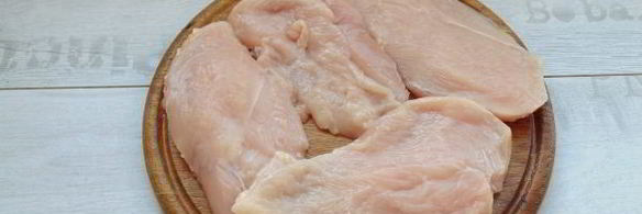 шашлык из куриной грудки в беконе