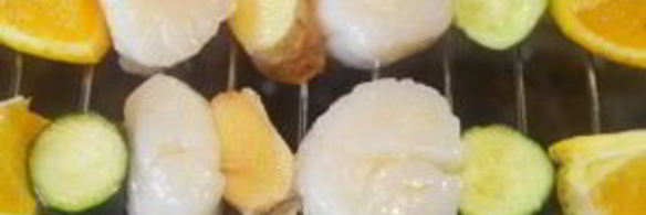 шашлык из морских гребешков