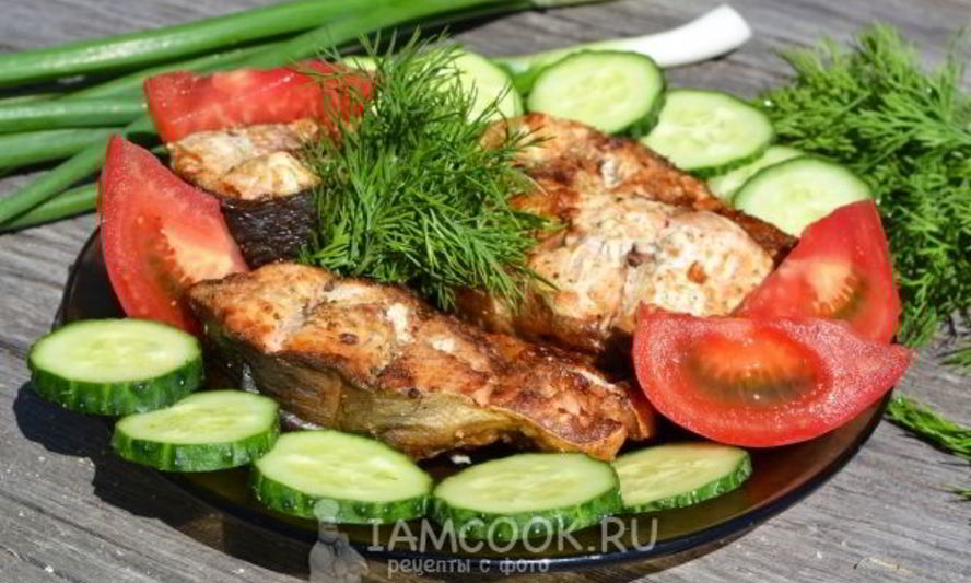 Рецепт шашлыка из рыбы на решетке