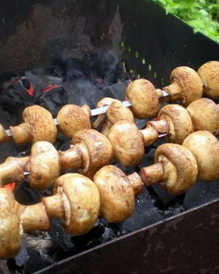 Шашлык из шампиньонов