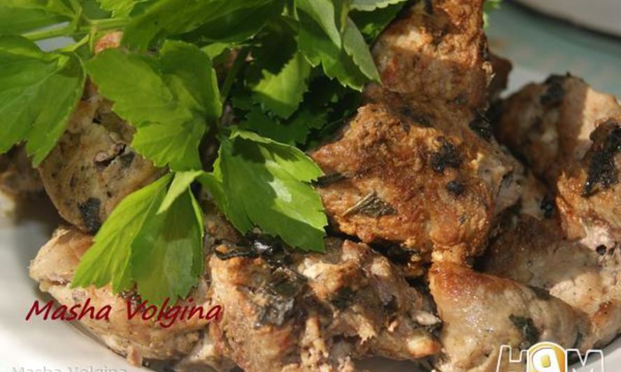 Рецепт шашлыка из свинины с базиликом