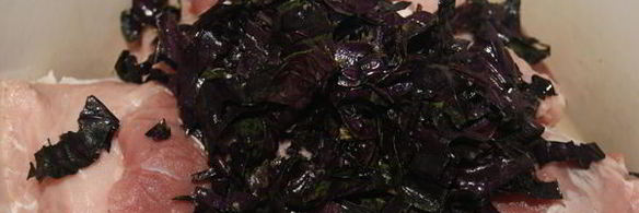 шашлык из свинины с базиликом